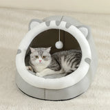 Original cozy cave-shaped pet bed for cats and small dogs, soft and insulated, promotes comfort, privacy, relaxation, and easy cleaning.