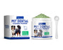 Original dog teeth cleaning powder for fresh breath, tartar and plaque removal, promoting healthy gums and oral hygiene.