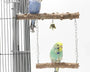Original double-layer wooden bird perch, safe and durable, promotes exercise, mental stimulation, and natural beak and claw care for parrots, cockatiels, parakeets, and small to medium birds.