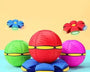 Durable and safe interactive dog toy. Functions as a bouncy ball and flying disc, promotes exercise, mental stimulation, and indoor/outdoor play for dogs of all sizes.