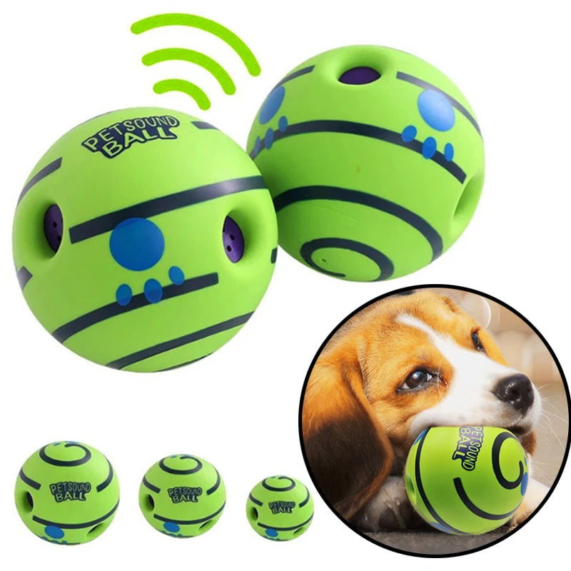 Original interactive giggle sound dog ball, keeps dogs active, healthy, and entertained, promotes exercise, mental stimulation, and fun indoor/outdoor play.
