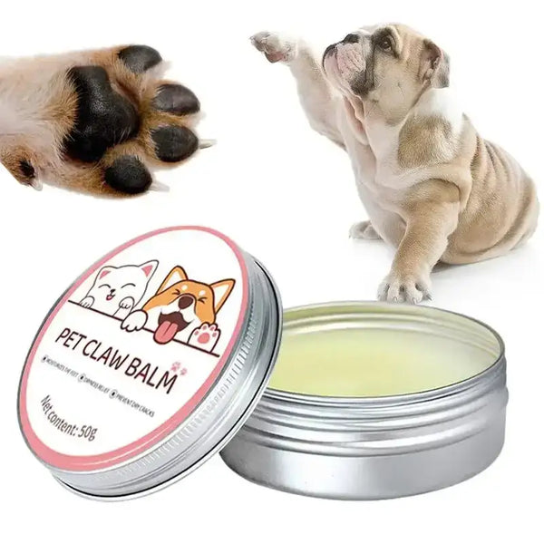 Original paw and nose balm for cats and dogs, moisturizes, protects, and repairs cracked paws and noses, safe if licked, suitable for all weather conditions.