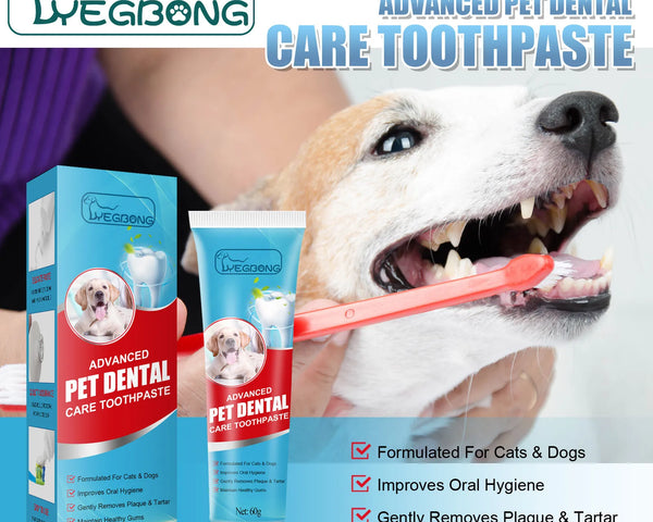 Original pet dental care toothpaste for dogs and cats, promotes oral hygiene, fresh breath, tartar removal, and plaque prevention