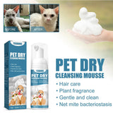 Original pet dry shampoo for dogs and cats, waterless cleaning, deodorizing, fur softening, and detangling.