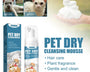 Original pet dry shampoo for dogs and cats, waterless cleaning, deodorizing, fur softening, and detangling.
