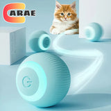Smart original electric interactive rolling ball for cats, motion-activated, rechargeable, soft silicone, promotes play, exercise, and mental stimulation, safe and durable.