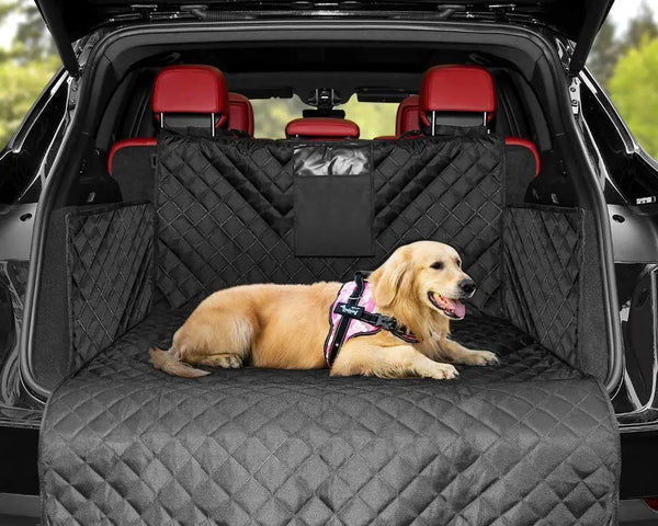 Original waterproof dog car seat cover for SUVs, protects interior from dirt, hair, scratches, and spills, ensures comfort, stability, and safe travel for dogs.