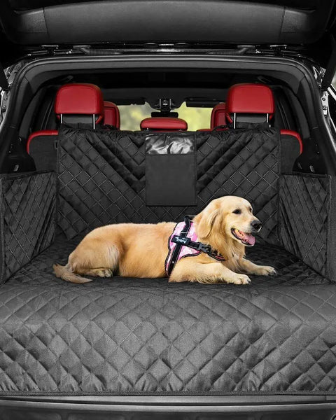 Original waterproof dog car seat cover for SUVs, protects interior from dirt, hair, scratches, and spills, ensures comfort, stability, and safe travel for dogs.