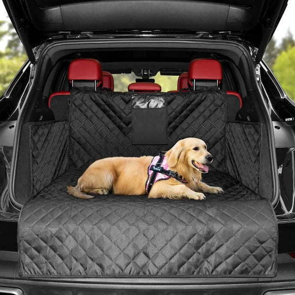 Original waterproof dog car seat cover for SUVs, protects interior from dirt, hair, scratches, and spills, ensures comfort, stability, and safe travel for dogs.
